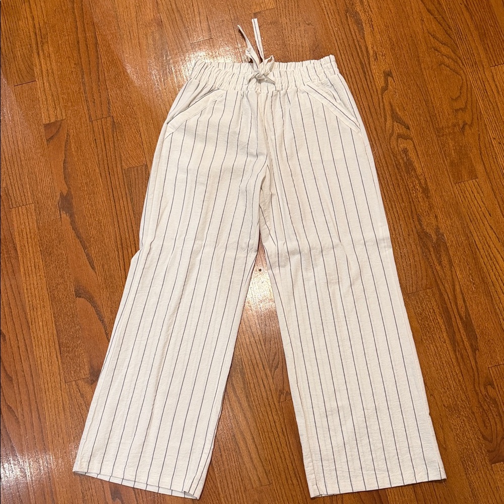 Sienna Sky Cream and Black Striped Wide Leg Pants